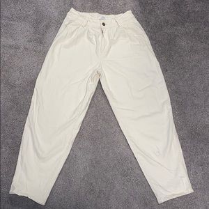 Bershka Beige Slouchy Trousers